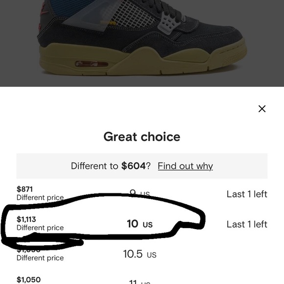 Air Jordan 4 size 10 - Picture 8 of 8